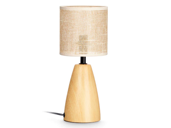 Lampa decorativa GIFTDECOR Ovala, efect lemn, ceramica, E27, max. 60W, 32, 5 cm, maro