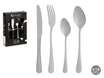 Set tacamuri KINVARA, 16 piese, otel inoxidabil, culoare argintie