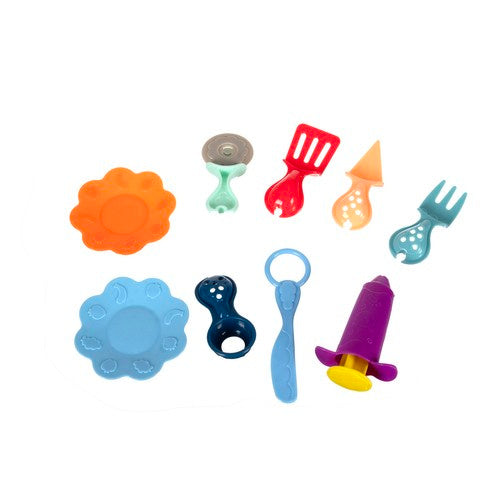 Set plastilina Kruzzel cu mixer si accesorii, 5 culori, 18 x 21.5 x 26 cm, pentru copii 3+ ani