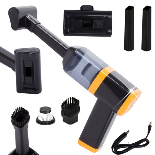 Aspirator auto portabil fara fir, 120W, baterie reincarcabila 1800mAh, 0.3L, incarcare USB